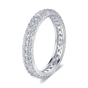 Urqanyu S925 silver fashion simple silver cubic zirconia full diamond ring