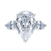 Urqanyu S925 silver diamond water drop cubic zirconia ring 11*17