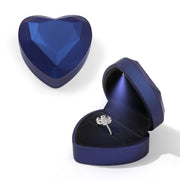 Urqanyu Cool Blue Heart Shape Ring Box with LED Light