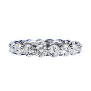 Urqanyu S925 silver row fashion full diamond cubic zirconia ring 4mm
