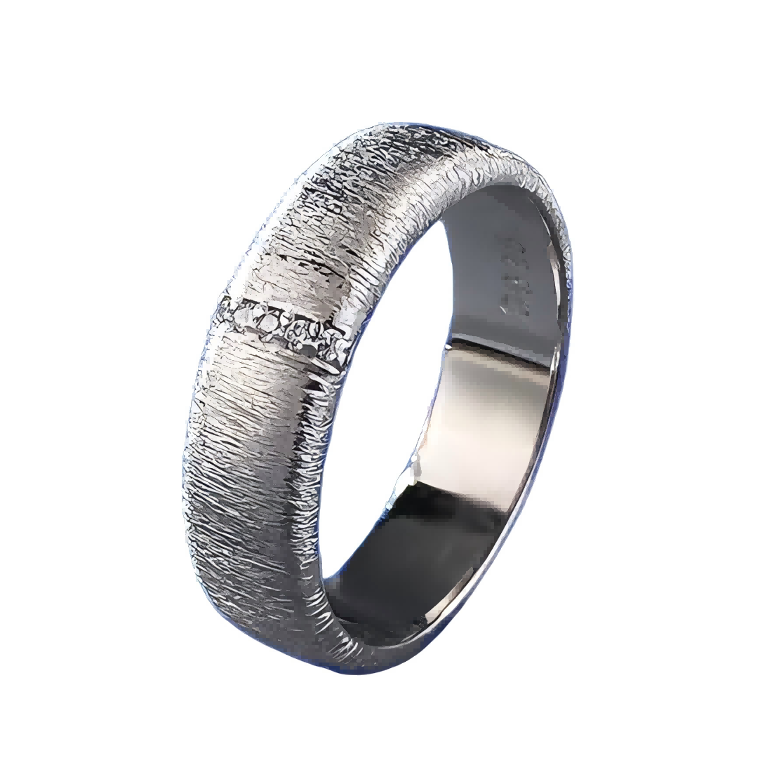 Urqanyu S925 sterling silver wide version narrow version brushed cubic zirconia ring medieval style