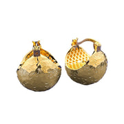 Urqanyu S925 sterling silver sparkling flashing broken ice ice light ball pine cone earrings fashionable cold style