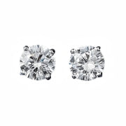 Urqanyu S925 silver one carat classic round cut simulation diamond fashionable all-match cubic zirconia earrings