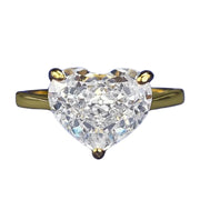 Urqanyu S925 silver ins style all-match fat heart cubic zirconia ring