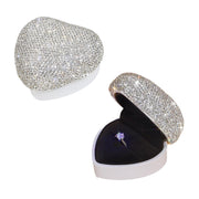 Urqanyu Cool white diamond inlaid heart shape ring box with LED light
